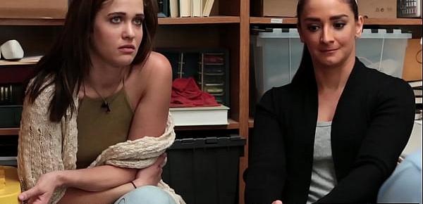  Teen shoplifters Sheena Ryder and Sienna has a nasty plan to avoid jail